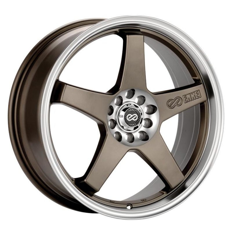 Enkei EV5 18×7.5 5×100/114.3 38mm Offset 72.6 Bolt Diameter Matte Bronze w/ Machined Lip Wheel