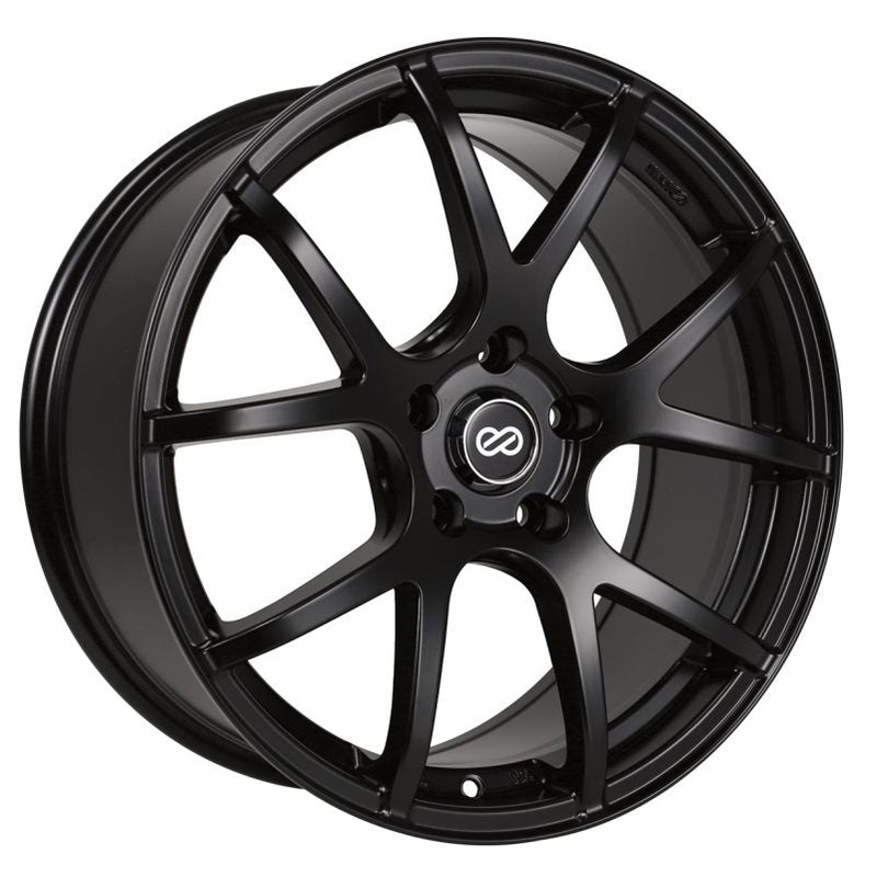 Enkei M52 16×7 38mm Offset 5×100 Bolt Pattern 72.6mm Bore Dia Matte Black Wheel
