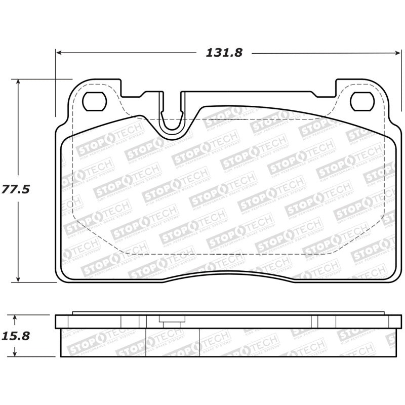 StopTech 07-15 Audi Q7 Street Performance Front Brake Pads