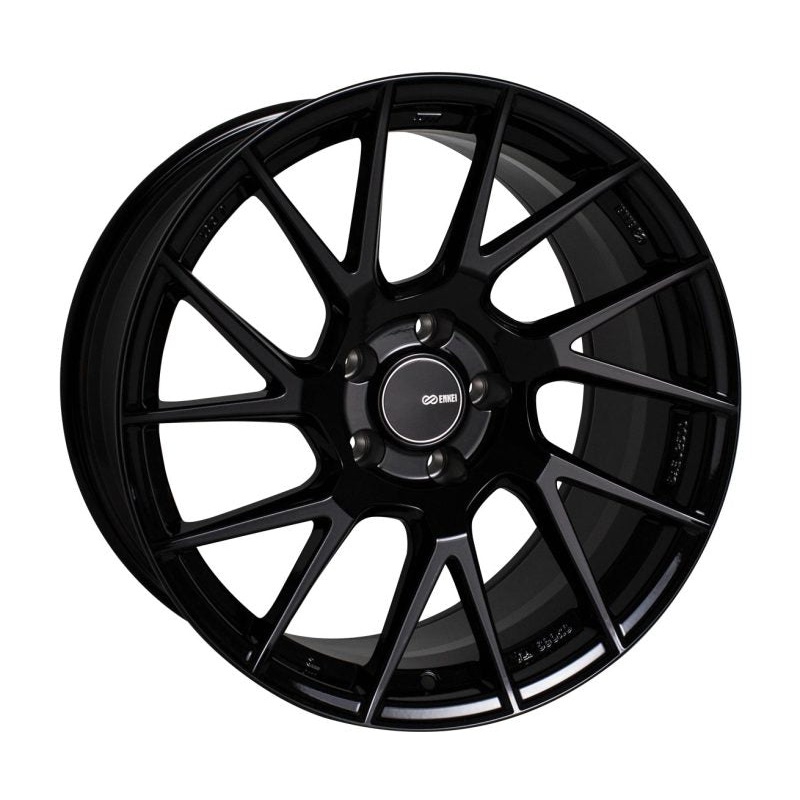 Enkei TM7 17×8 5×114.3 35mm Offset 72.60 Bore Black Wheel