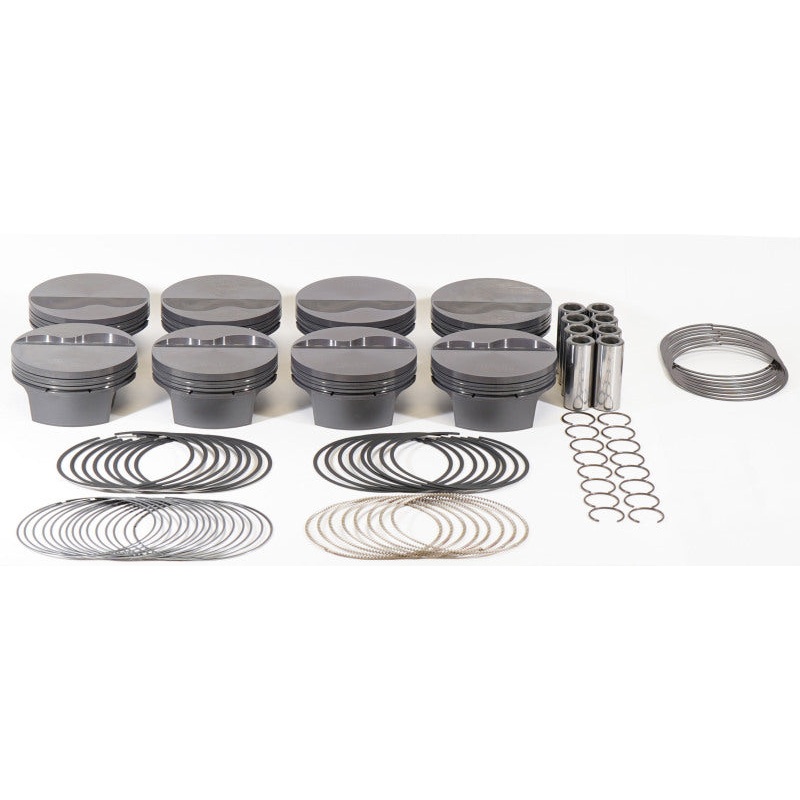 Mahle MS Piston Set Ford 364cid 4.125 1.090RCH 3.400stk 5.400rod .927pin -6.5cc 423g 10.4CR Set of 8