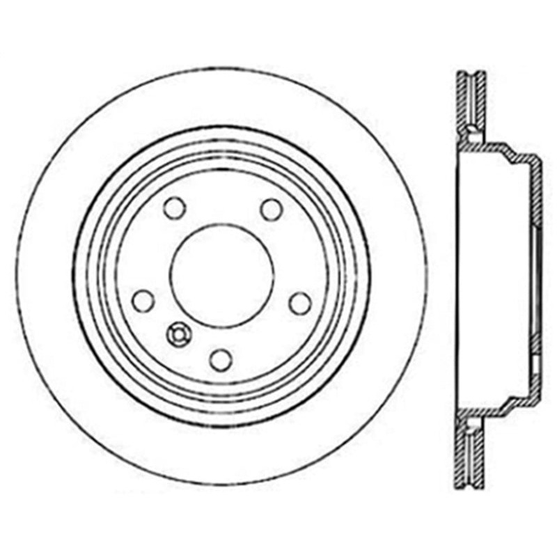 StopTech 01-03 BMW 525/530 Series / 96-03 540i / 96-00 528 Series Slotted&Drilled Left Rear Rotor