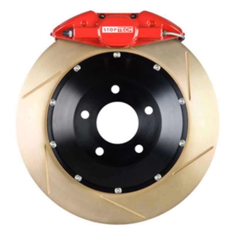 StopTech 99-02 Audi S4 Rear Big Brake Kit Red ST-22 Calipers 328x28mm Slotted Zinc Rotors