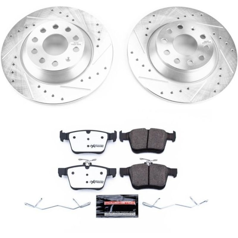 PowerStop Power Stop 16-18 Audi TT Quattro Rear Z26 Street Warrior Brake Kit