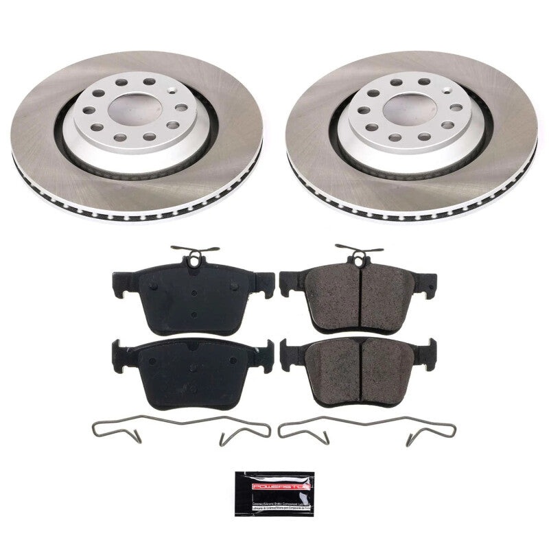 PowerStop Power Stop 15-19 Volkswagen Golf R Rear Semi-Coated Rotor Kit