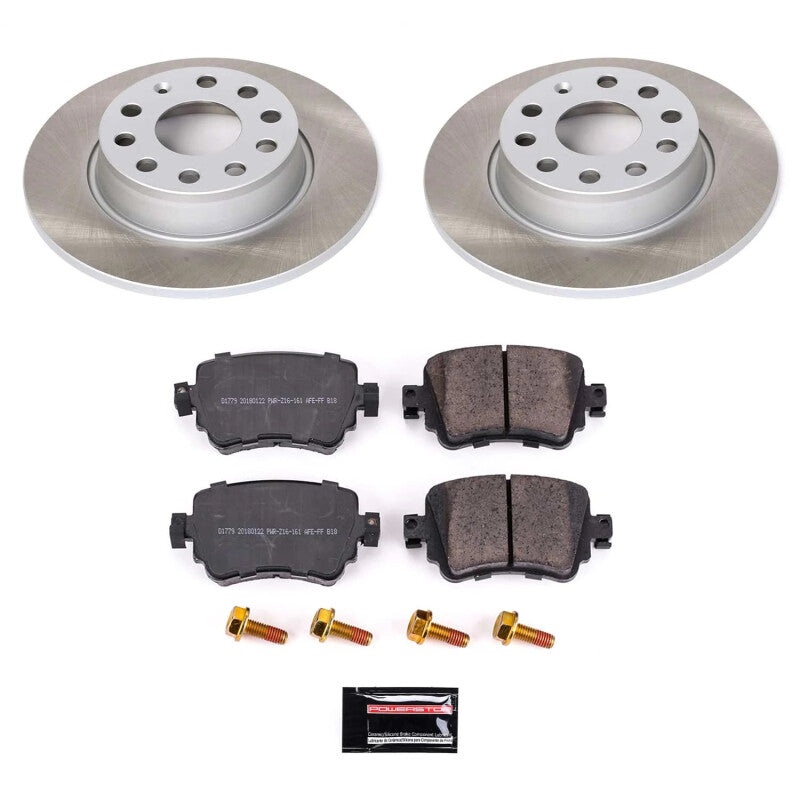 PowerStop Power Stop 15-22 Volkswagen Passat Rear Semi-Coated Rotor Kit