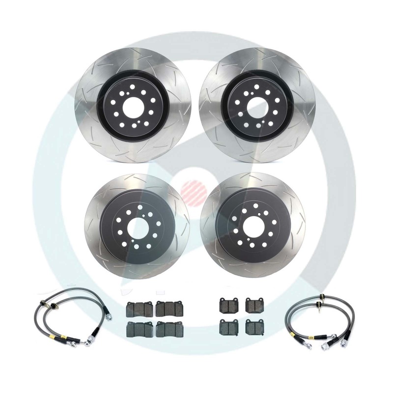 DBA T3 4000 Brake Rotor Package Deal – Choice of Pads – 04-07 STI