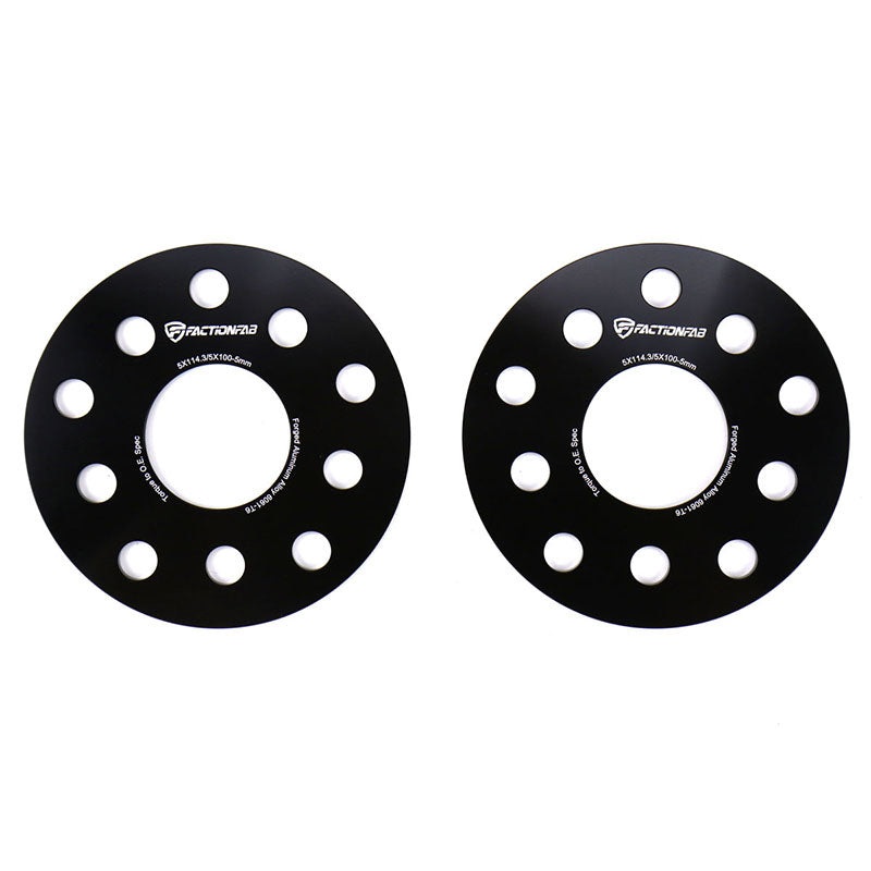 FactionFab Subaru 5×100/5×114.3 5mm Hub Centric Forged Wheel Spacers – Universal Subaru