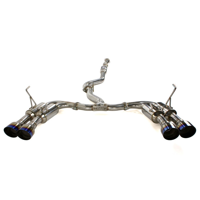 Invidia Gemini (R400) Single Layer Quad Tip Catback Exhaust – Titanium Tips – 2022+ WRX