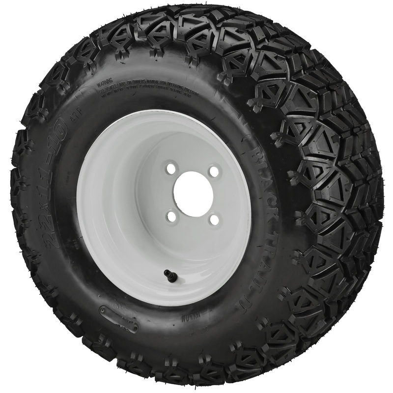 LSI 10″ Steel White Wheel and Lifted Tire Combo