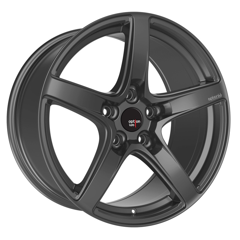 Option Lab R555 18×9.5 5×100 +38 Noble Grey Wheel – Universal