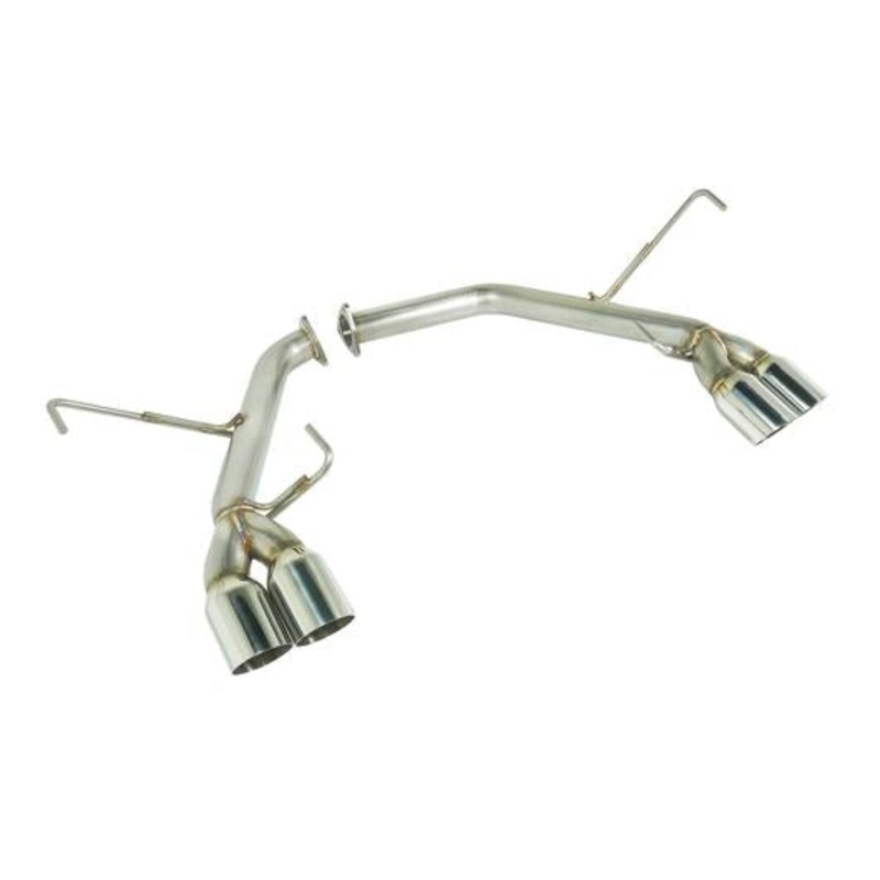 Remark Axleback Muffler Delete Single Wall Polished Tips w/ SPT Midpipe – 15-21 WRX/STI