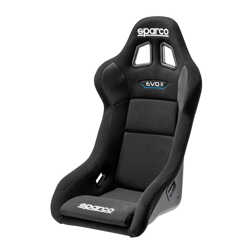 Sparco EVO QRT Fiberglass Racing Seat Black Vinyl – Universal | 008007RNRSKY