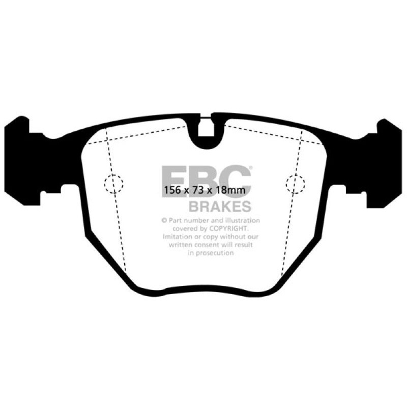 EBC 00-04 BMW M5 5.0 (E39) Redstuff Front Brake Pads