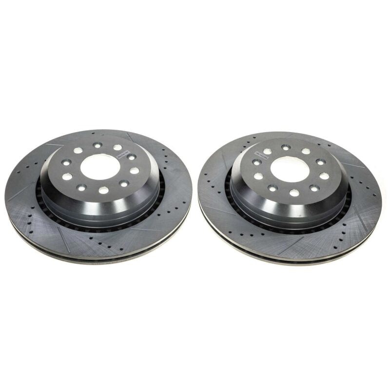 Power Stop 20-21 Jeep Gladiator Rear Evolution Drilled & Slotted Rotor – Pair