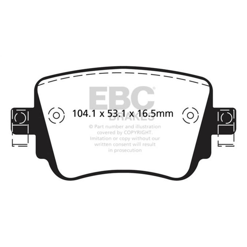 EBC 15-21 Volkswagen GTi 2.0 Turbo Greenstuff Rear Brake Pads