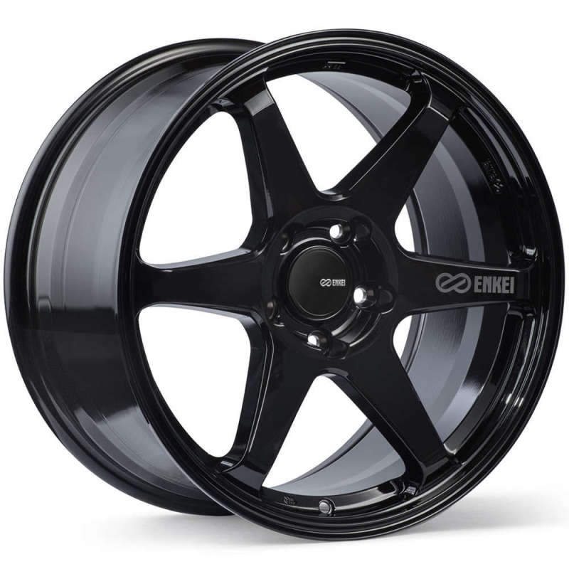 Enkei T6R 17×8 40mm Offset 5×114.3 Bolt Pattern 72.6 Bore Gloss Black Wheel