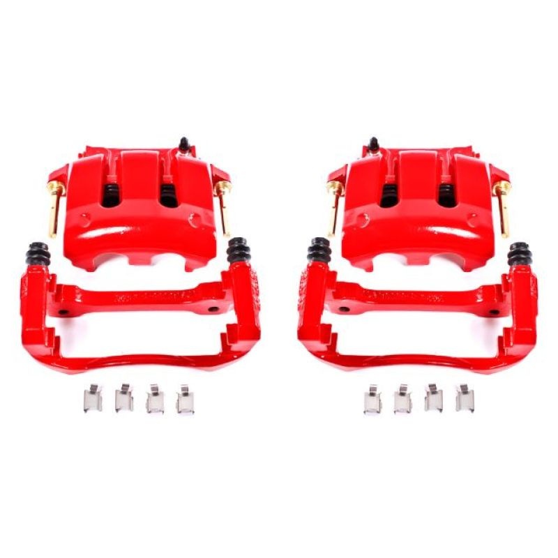Power Stop 05-14 Ford Mustang Front Red Calipers w/Brackets – Pair