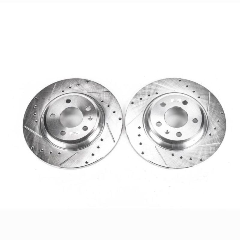 Power Stop 09-19 Audi A4 Rear Evolution Drilled & Slotted Rotors – Pair