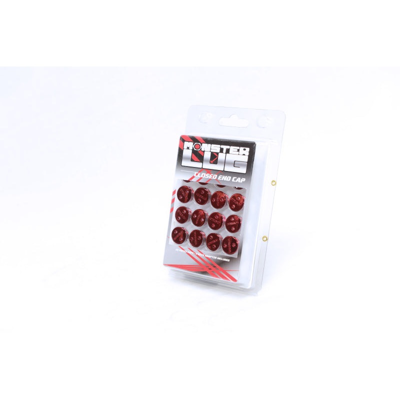 Wheel Mate Monster Lug Nut Caps – Red 14×1.50