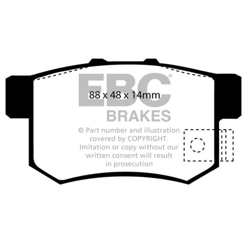 EBC 01-03 Acura CL 3.2 Redstuff Rear Brake Pads