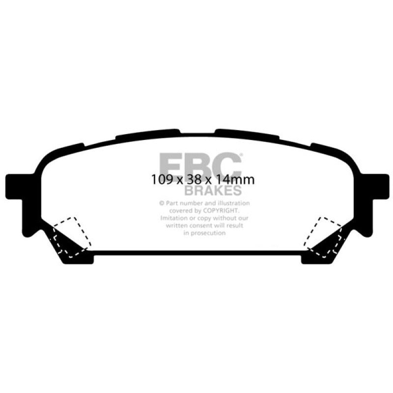 EBC 04-06 Saab 9-2X 2.0 Turbo Yellowstuff Rear Brake Pads