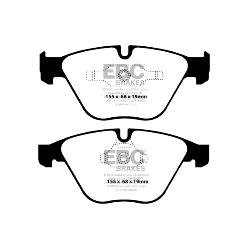 EBC 06-12 BMW 335i 3.0T (E90/E92/E93) Bluestuff Front Brake Pads