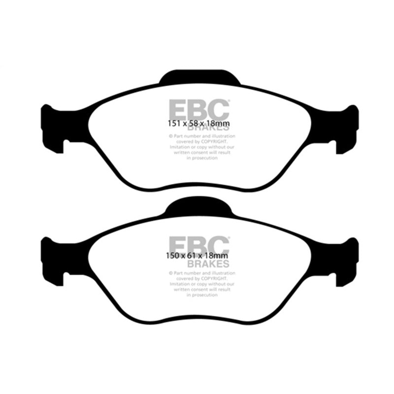 EBC 08+ Lotus 2-Eleven 1.8 Supercharged Greenstuff Front Brake Pads