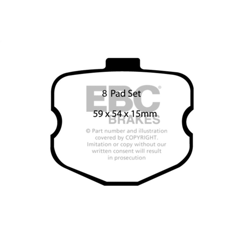 EBC 10-13 Chevrolet Corvette (C6) 6.2 Grand Sport Redstuff Front Brake Pads