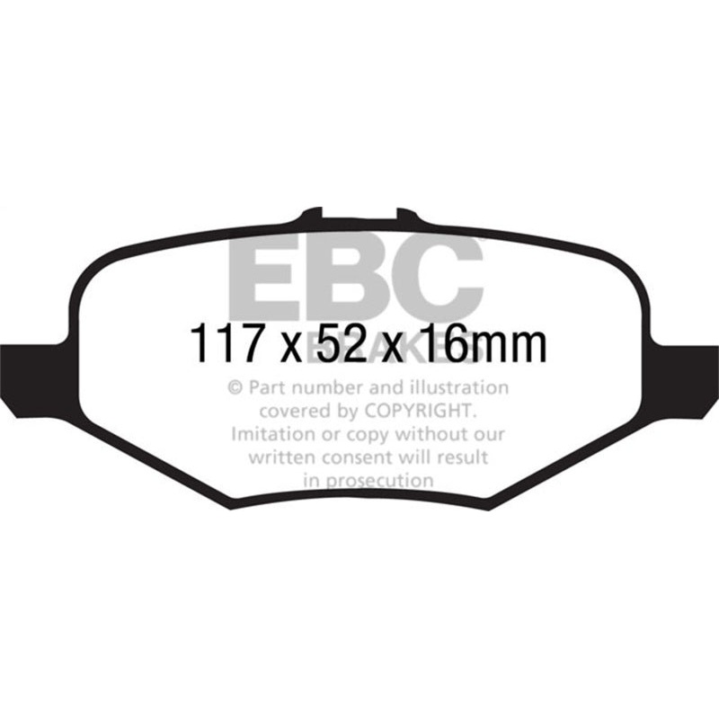 EBC 13+ Ford Explorer 3.5 Twin Turbo 4WD Greenstuff Rear Brake Pads