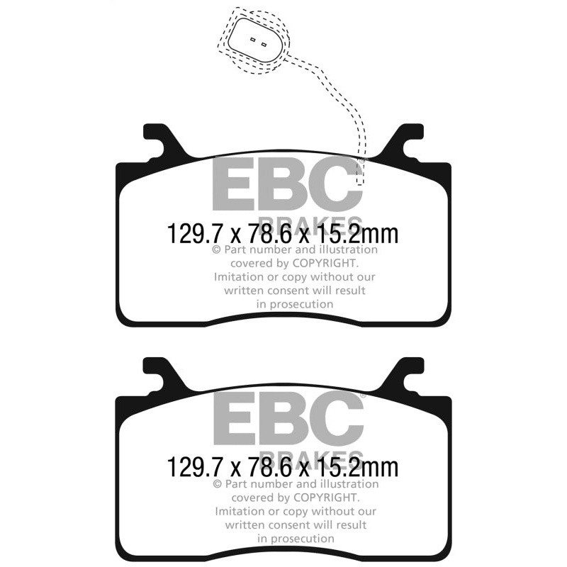 EBC 17-18 Alfa Romeo Giulia Ultimax OEM Replacement Front Brake Pads