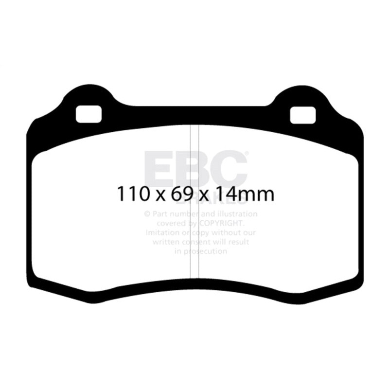 EBC 96-00 Lotus Esprit Turbo 2.0 Turbo GT3 Yellowstuff Rear Brake Pads