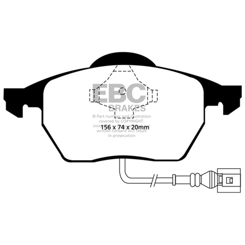 EBC 99-06 Audi TT 1.8 Turbo Yellowstuff Front Brake Pads