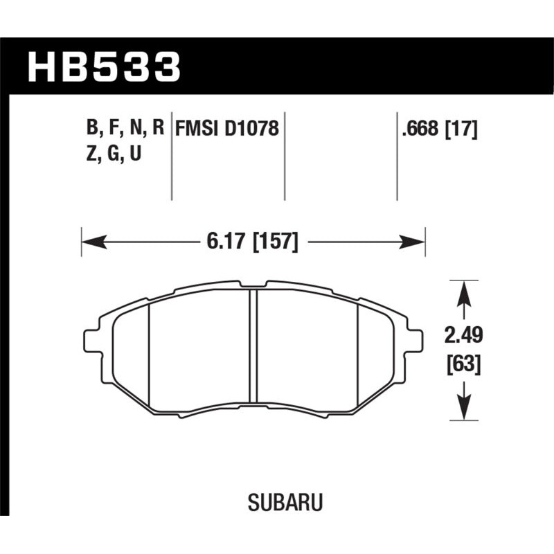 Hawk 05-08 LGT D1078 HPS Street Front Brake Pads