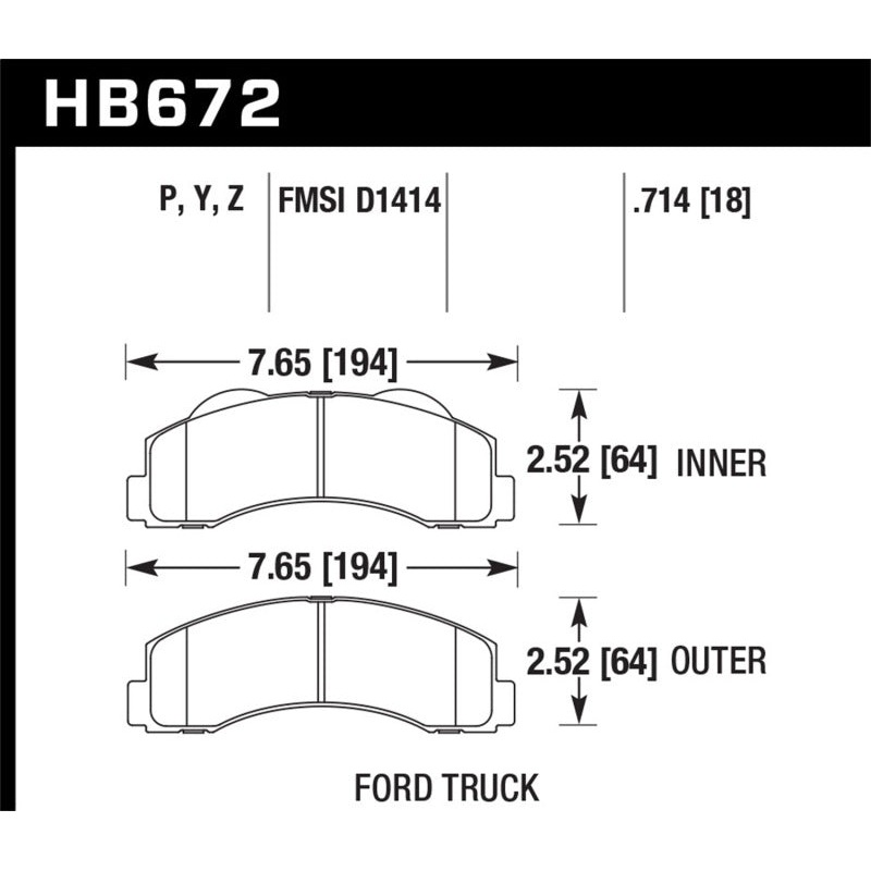 Hawk 10-11 Ford Expedition/F-150 SVT Raptor / 10-11 F-150 Front Street Brake Pad