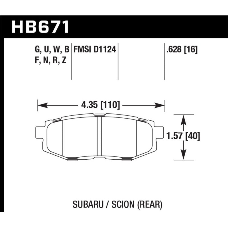 Hawk 13 Scion FR-S / 13 Subaru BRZ/10-12 Legacy 2.5 GT/3.6R HT-10 Race Rear Brake Pads