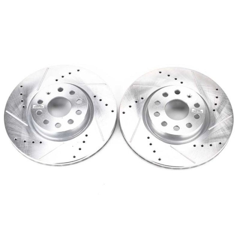Power Stop 06-13 Audi A3 Front Evolution Drilled & Slotted Rotors – Pair