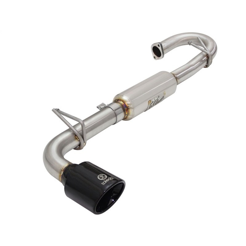 aFe Takeda 11-16 Scion TC 2.5L 2 1/4-2 1/2in Stainless Steel Axle-Back Exhaust w/Black Tip