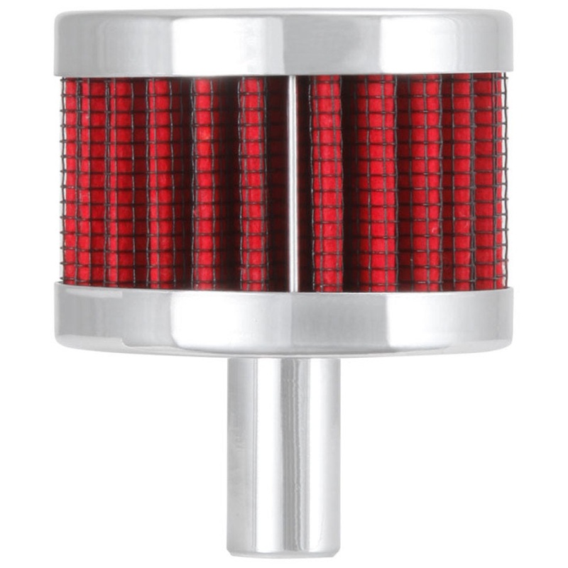 K&N Steel Base Chrome Top Crankcase Vent Filter 1/2in. Vent / 2in. OD / 1-1/2in. Height