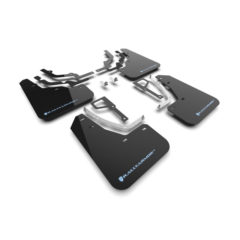 Rally Armor 2025 Hyundai Ioniq 5 N Black Mud Flap w/Light Blue Logo