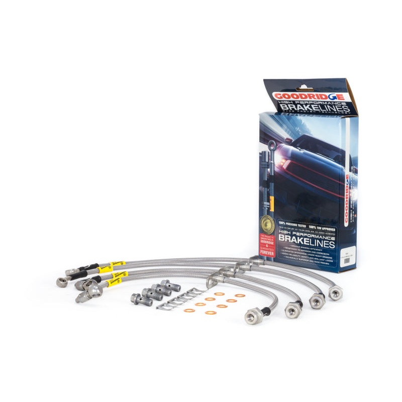 Goodridge 17-18 Honda Civic (Base/LX/EX) Stainless Steel Brake Line Kit