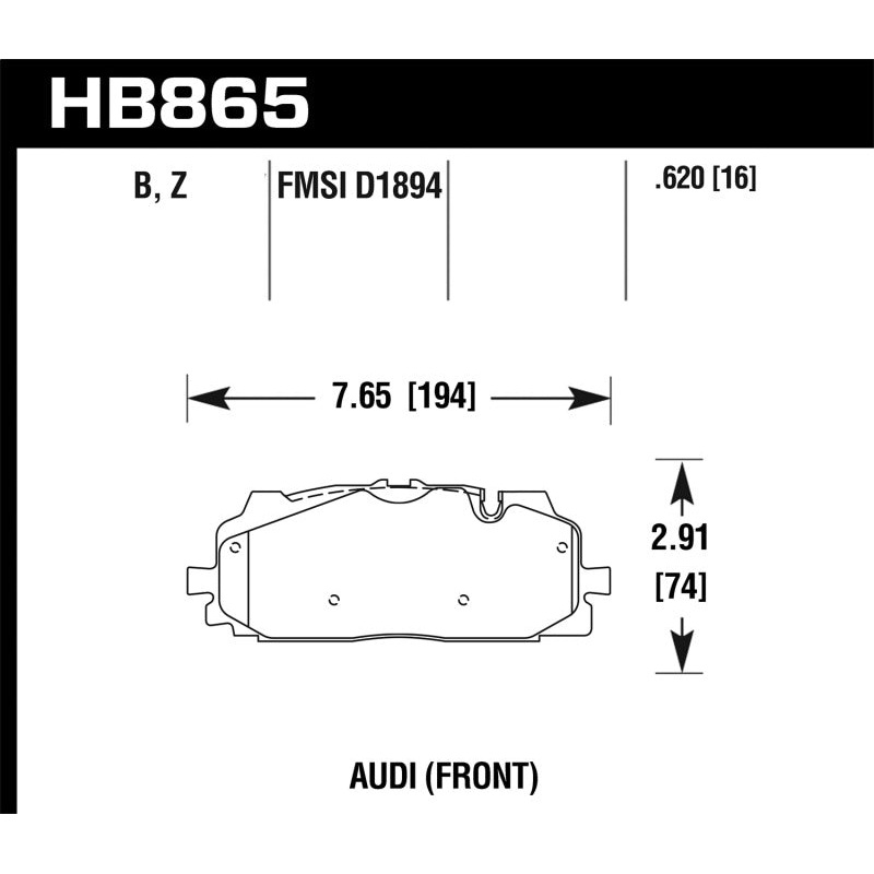 Hawk 18-19 Audi S5 Performance Ceramic Street Front Brake Pads