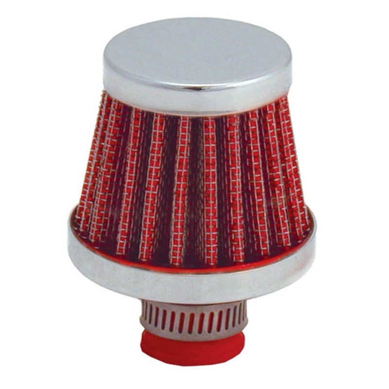 Spectre Breather Filter 10mm Flange / 2in. OD / 1-3/4in. Height – Red