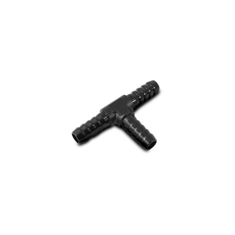 Vibrant 3/8in Barbed Tee Adapter – Black Anodized