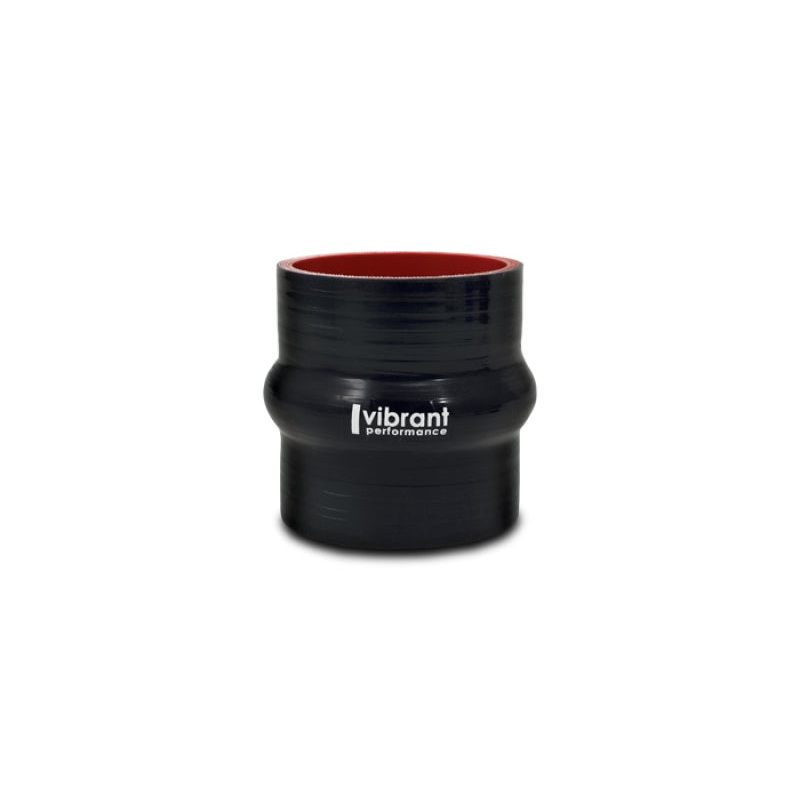 Vibrant 4 Ply Reinforced Silicone Hump Hose Connector – 2.75in I.D. x 3in long (BLACK)