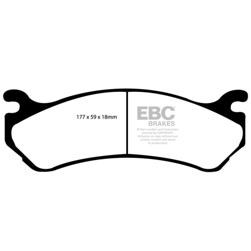 EBC 02 Cadillac Escalade 5.3 (Akebono rear caliper) Greenstuff Front Brake Pads