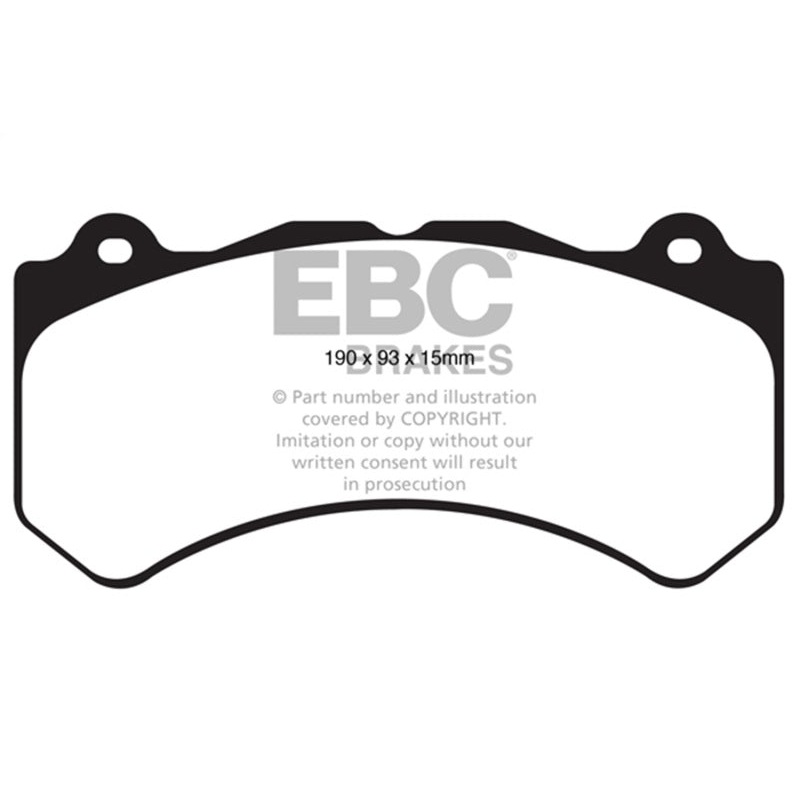EBC 16+ Cadillac ATS-V 3.6 Twin Turbo Redstuff Front Brake Pads