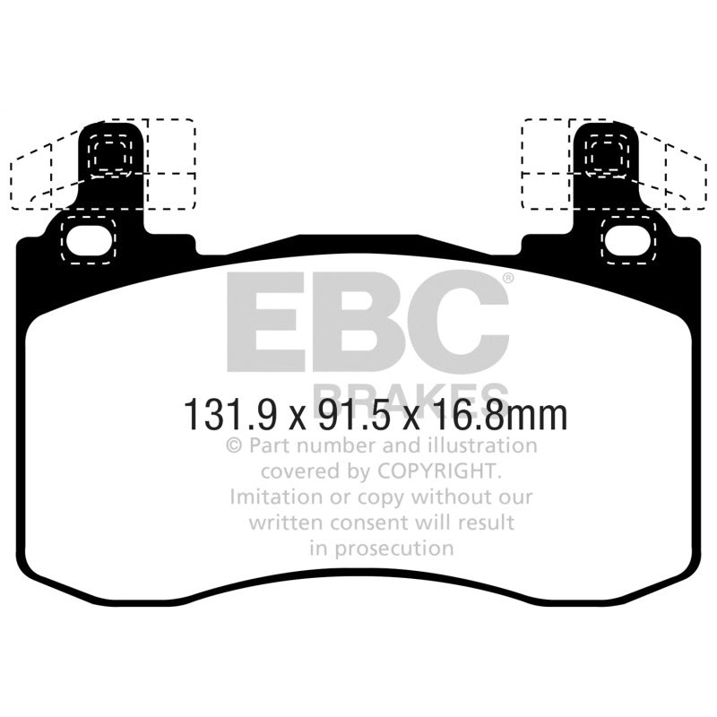 EBC 2019+ Genesis G70 2.0T (Brembo) Yellowstuff Front Brake Pads
