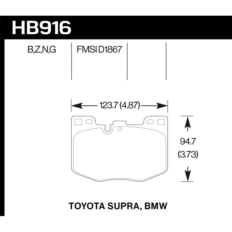 Hawk 2020 Toyota Supra / 19-20 BMW Z4 HP+ Street Front Brake Pads