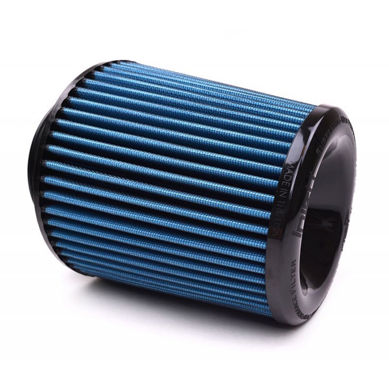 Injen Nanofiber Dry Air Filter – 4in Flange Dia / 6 1/2in Base / 7in Tall / 5 3/8in Top